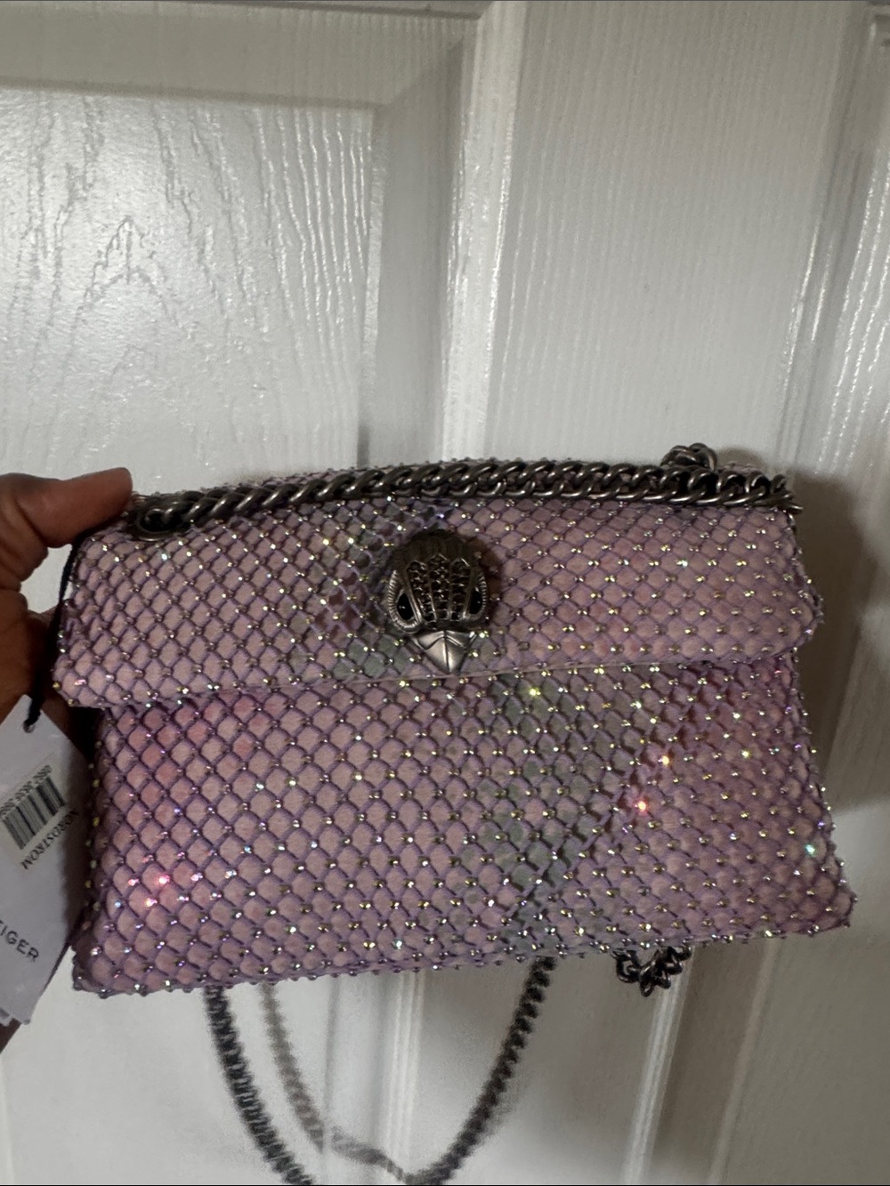 Kurt Geiger London Mini Kensington Embellished Fabric Convertible Crossbody Bag